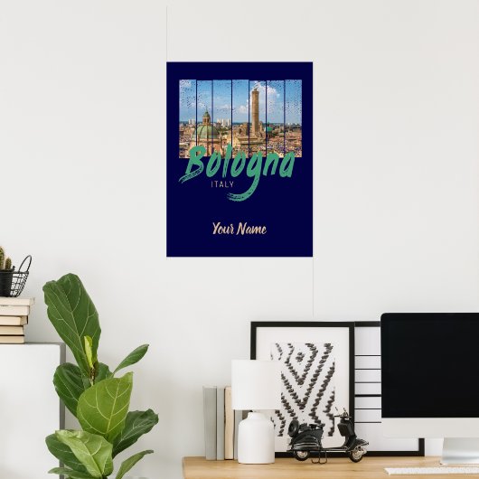 Bologna Emilia-Romagna Italië  souvenir Poster (Thuiskantoor)