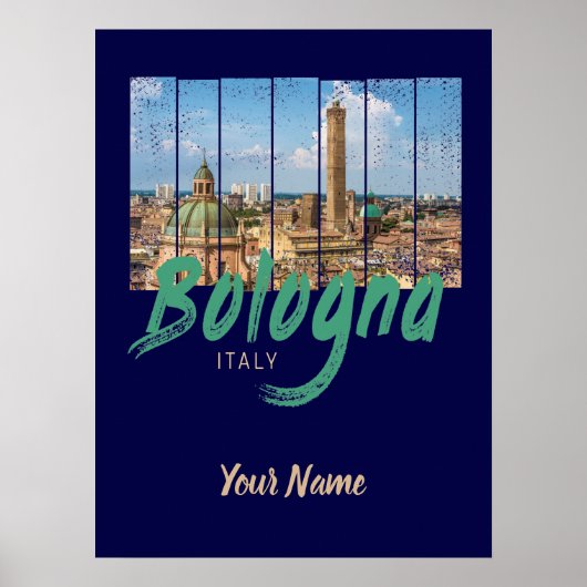Bologna Emilia-Romagna Italië  souvenir Poster (Voorkant)