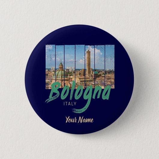 Bologna Emilia-Romagna Italië souvenir Ronde Button 5,7 Cm (Voorkant)