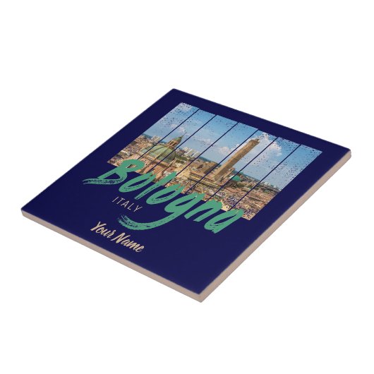 Bologna Emilia-Romagna Italië  souvenir Tegeltje (Zijkant)