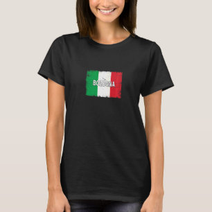 Bologna italiaanse stad met Italiaanse vlag T-shirt