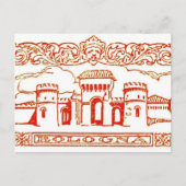 Bologna Italië antiek  kunst houtsnijwerk zegel Briefkaart (Voorkant)