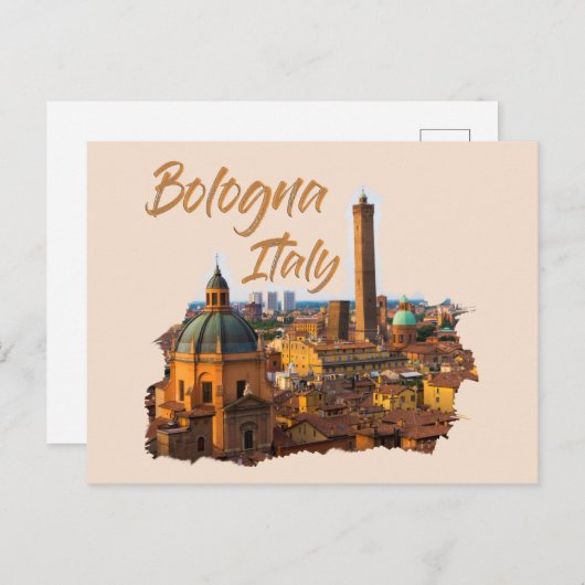 Bologna Italië: Historisch centrum Briefkaart (Voorkant / Achterkant)