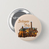 Bologna Italië: Historisch centrum Ronde Button 5,7 Cm (Voorkant /achterkant)