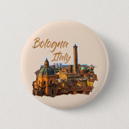 Bologna Italië: Historisch centrum Ronde Button 5,7 Cm