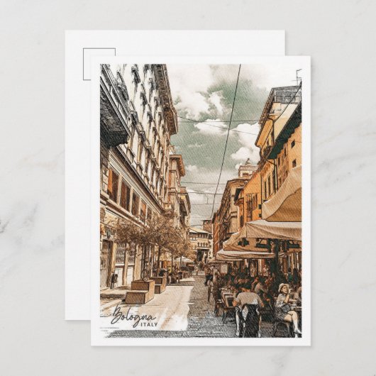 Bologna Italië Mooi olieverflandschap Briefkaart (Voorkant / Achterkant)