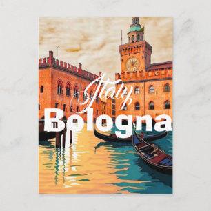 Bologna Italië Reisansichtkaart, Bologna Reis Kuns Briefkaart