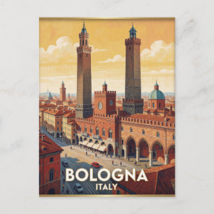Bologna Italië Twee Torens Reisscène 🏛️ Briefkaart