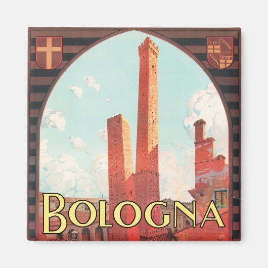 Bologna Italië vintage reis Magnet (Voorkant)