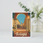 Bologna Italië Vintage Travel Illustratie Briefkaart (Staand voorkant)