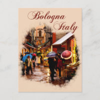 Bologna, Italië: Winkelen in de regen