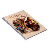 Bologna, Italië: Winkelen in de regen Notitieboek (Rechterzijde)