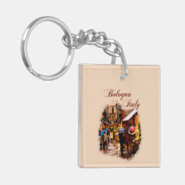 Bologna, Italië: Winkelen in de regen Sleutelhanger