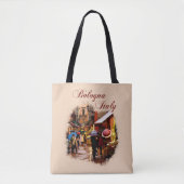 Bologna, Italië: Winkelen in de regen Tote Bag (Voorkant)