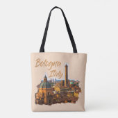 Bologna, Italië: Winkelen in de regen Tote Bag (Achterkant)