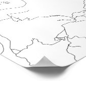 Bologna, Italië (zwart op wit) Poster (Hoek)