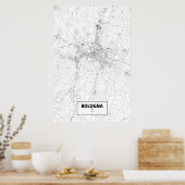 Bologna, Italië (zwart op wit) Poster (Keuken)