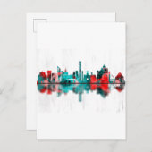 Bologna Italy Skyline Uitnodiging Briefkaart (Voorkant / Achterkant)