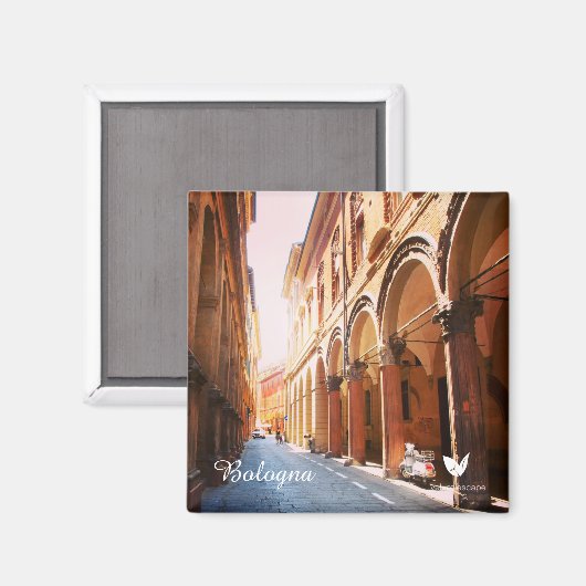 Bologna - koelkast magneet van Velvet Escape (Voorkant / Achterkant)