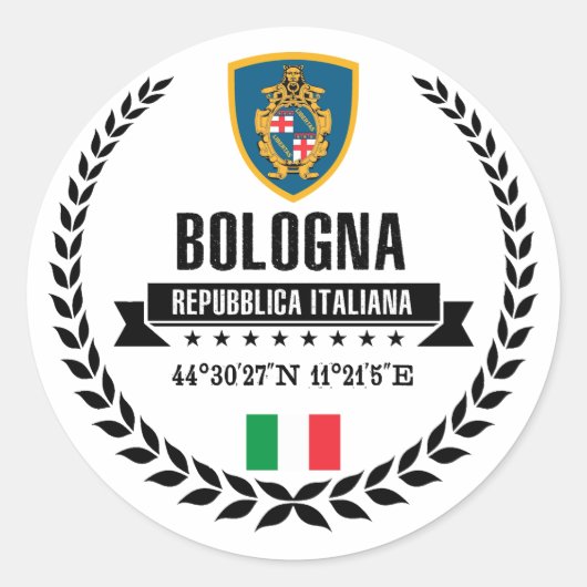 Bologna Ronde Sticker (Voorkant)