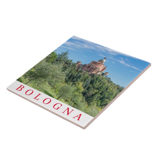 Bologna San Luca Sanctuary uitzicht keramische teg Tegeltje (Zijkant)