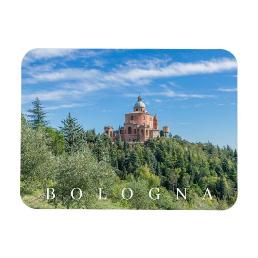 Bologna Sanctuary of San Luca uitzicht koelkastmag Magneet (Horizontaal)