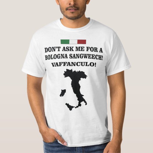 BOLOGNA SANGWEECH FUNNY T SHIRT ITALIAN STYLE (Voorkant)