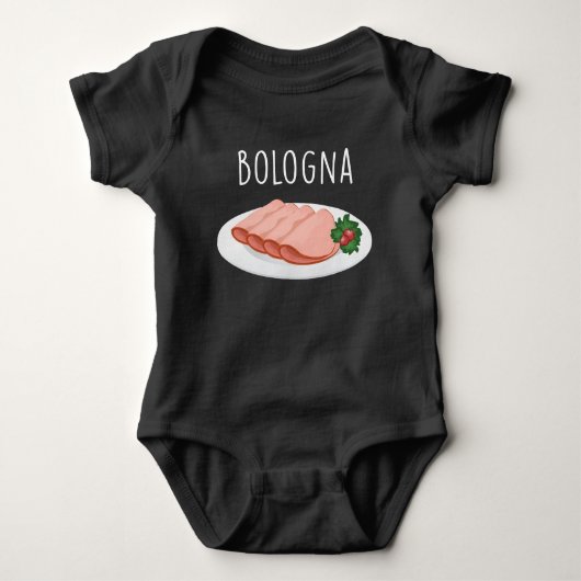 Bologna Sause Foodie Baloney Mortadella Lover Romper (Voorkant)