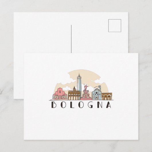 Bologna skyline briefkaart (Voorkant / Achterkant)