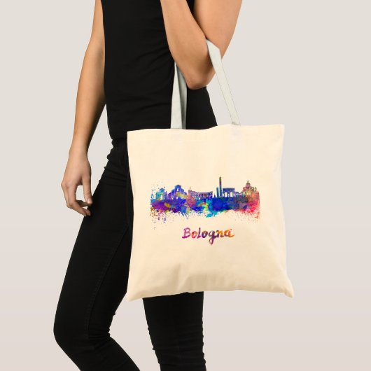 Bologna skyline in waterverf tote bag (Voorkant (product))