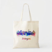Bologna skyline in waterverf tote bag (Voorkant)