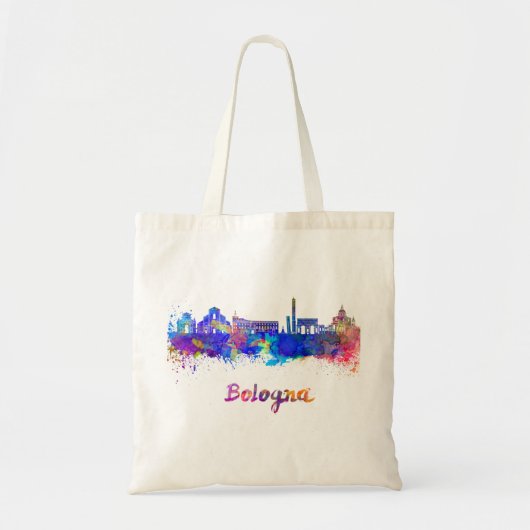 Bologna skyline in waterverf tote bag (Voorkant)