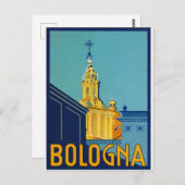 Bologna, stadsgebouwen, Italië, oldtimers Briefkaart (Voorkant / Achterkant)