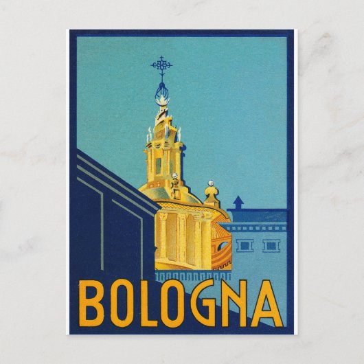 Bologna, stadsgebouwen, Italië, oldtimers Briefkaart (Voorkant)