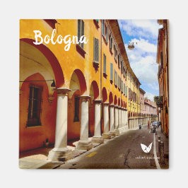 Bologna street - fridge magnet van Velvet Escape