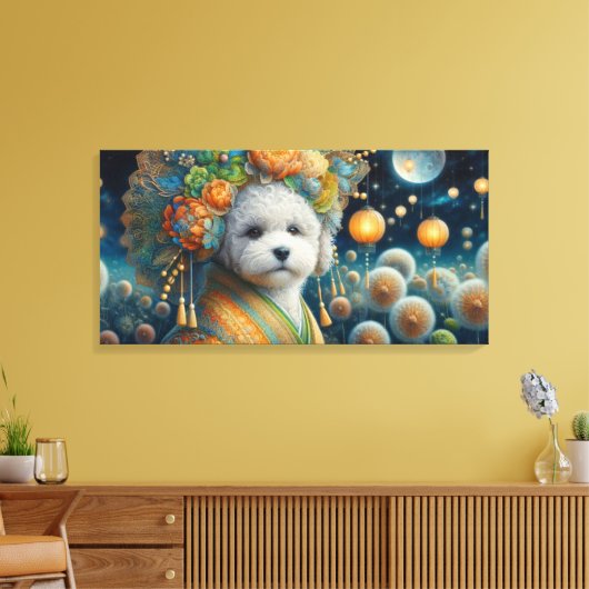 Bolognese hond canvas afdruk (Insitu (Woonkamer))