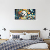 Bolognese hond canvas afdruk (Insitu (Slaapkamer))