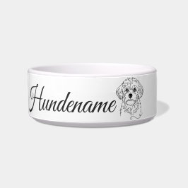 Bolonka Zwetna Line Art personalized bowl Voerbakje