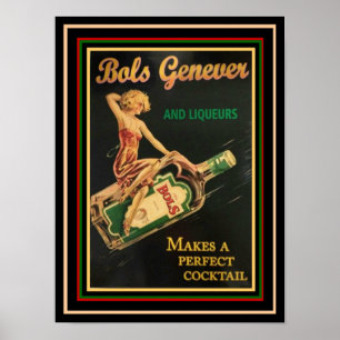 Bols Genever Vintage en Poster 12 x 16