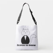 Bolsa Ajustável Shoulder bag Cat, License to Meow Crossbody Tas (Achterkant)