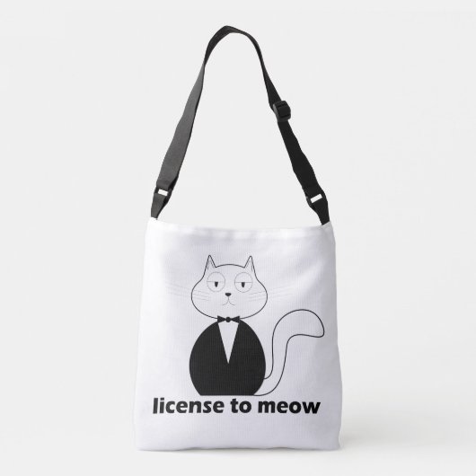 Bolsa Ajustável Shoulder bag Cat, License to Meow Crossbody Tas (Achterkant)