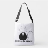 Bolsa Ajustável Shoulder bag Cat, License to Meow Crossbody Tas (Voorkant)