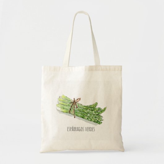 bolsa algodón gigante "espárragos verdes" tote bag (Voorkant)