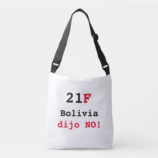 Bolsa Bolivia dijo NO Crossbody Tas (Voorkant)