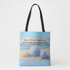 Bolsa caracolas de Mar con Versículo Romanos Tote Bag