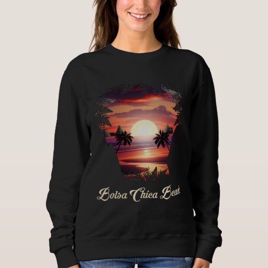 Bolsa Chica Beach Vibrant Sunset Huntington Beach Trui (Voorkant)