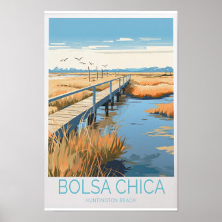 Bolsa Chica Reisposter - California State Beach Poster
