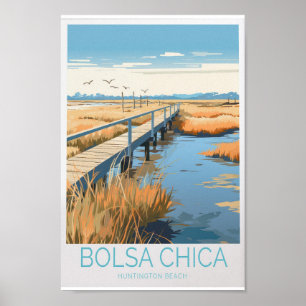Bolsa Chica Reisposter - California State Beach Poster