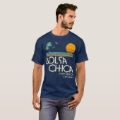 Bolsa Chica State Beach California Retro  T-shirt (Voorkant volledig)
