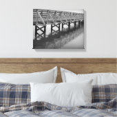 Bolsa Chica Wetlands Brug Ingepakt Canvas Afdruk (Insitu (Slaapkamer))